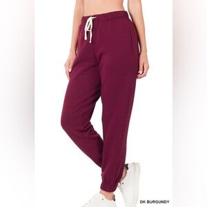 DK Burgundy Soft Stretch Sweatpants